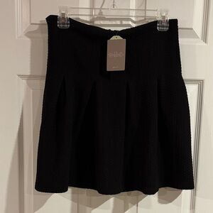NWT Maeve Classic Pleated Black A-Line Skirt size 6